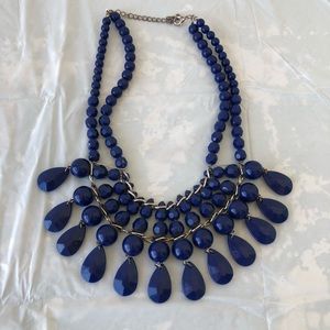 Navy Blue Necklace / Costume Jewelry